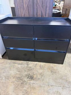 Modern Mid Century 6 Drawer Wide Dressers with LED