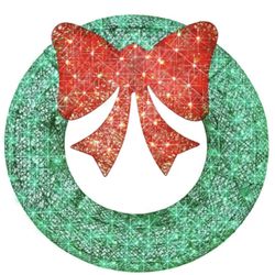 Christmase Holiday Wreath Yard Decorations Pre Lit 5ft