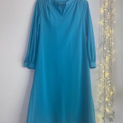 Retro Vintage Blue Dress Size S 
