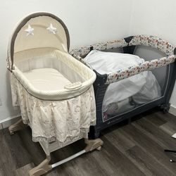 Baby Bassinet (crib) and Baby Playpen