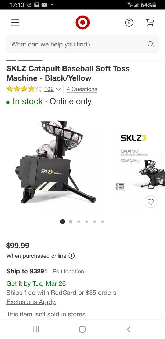 Sklz Catapult Baseball Softtoss Machine New 50 FIRM for Sale in Visalia
