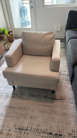 Beige Single Sofa - Accent Chair
