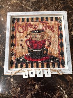 Coffee Time Diamond Art Framed Picture