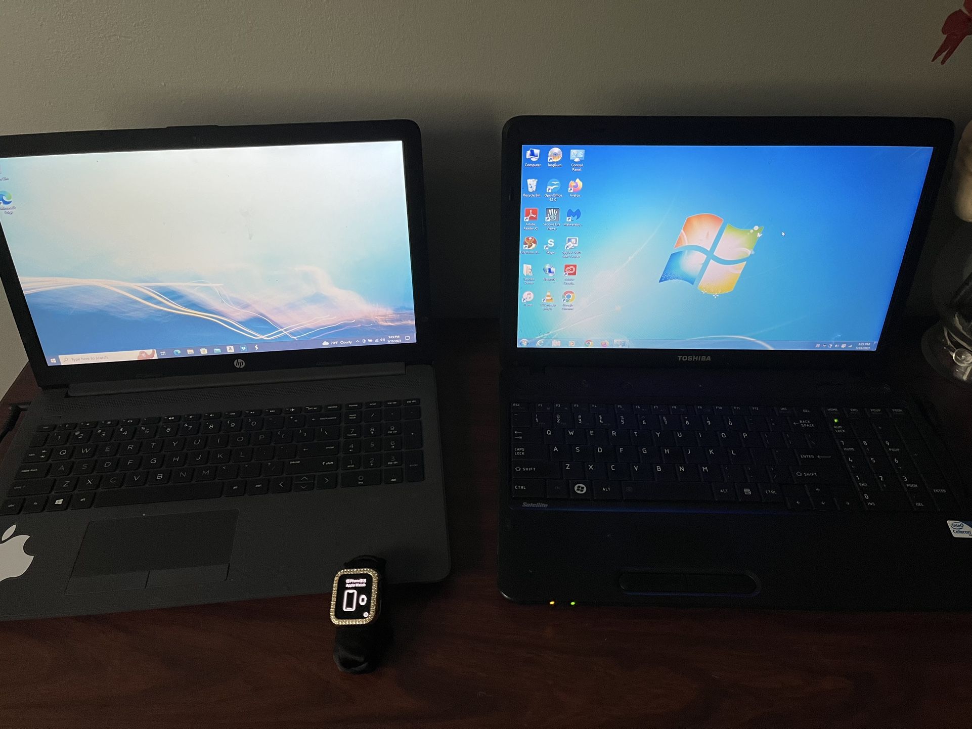 HP, And Toshiba Laptop 