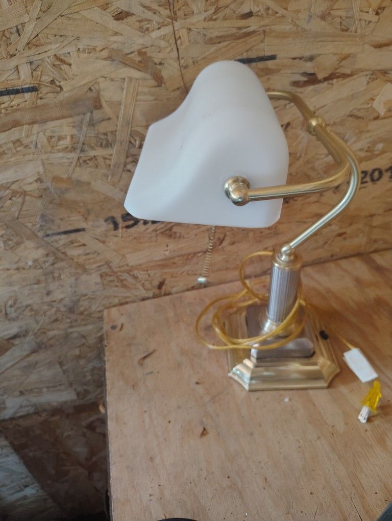 Bankers Desk Brass Lamp