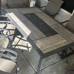 outdoor table + 6 seats 
