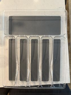 Clear 5-Slot Silverware Drawer Organizer Tray – Acrylic