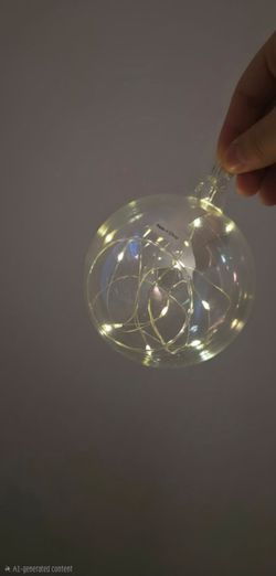 Clear Glass Ball Ornament with Fairy Lights please see description