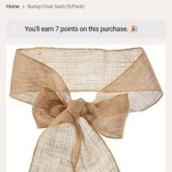 Burlap Sashes