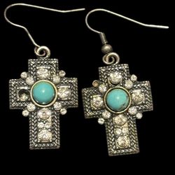 Sterling Silver And Turquoise Earrings 