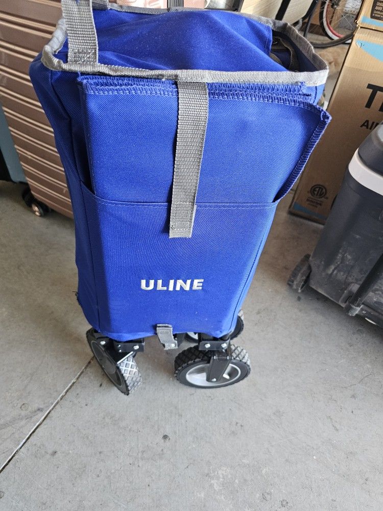 Uline Foldable Utility Wagon Blue