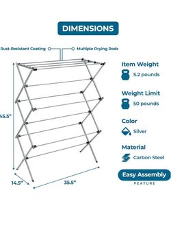 Oversized clothes drying rack