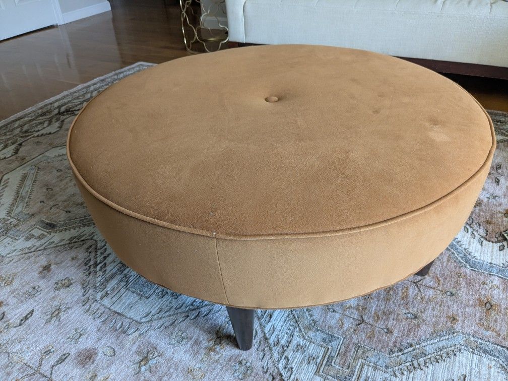 Fabric Ottoman - Copper/Rust Color