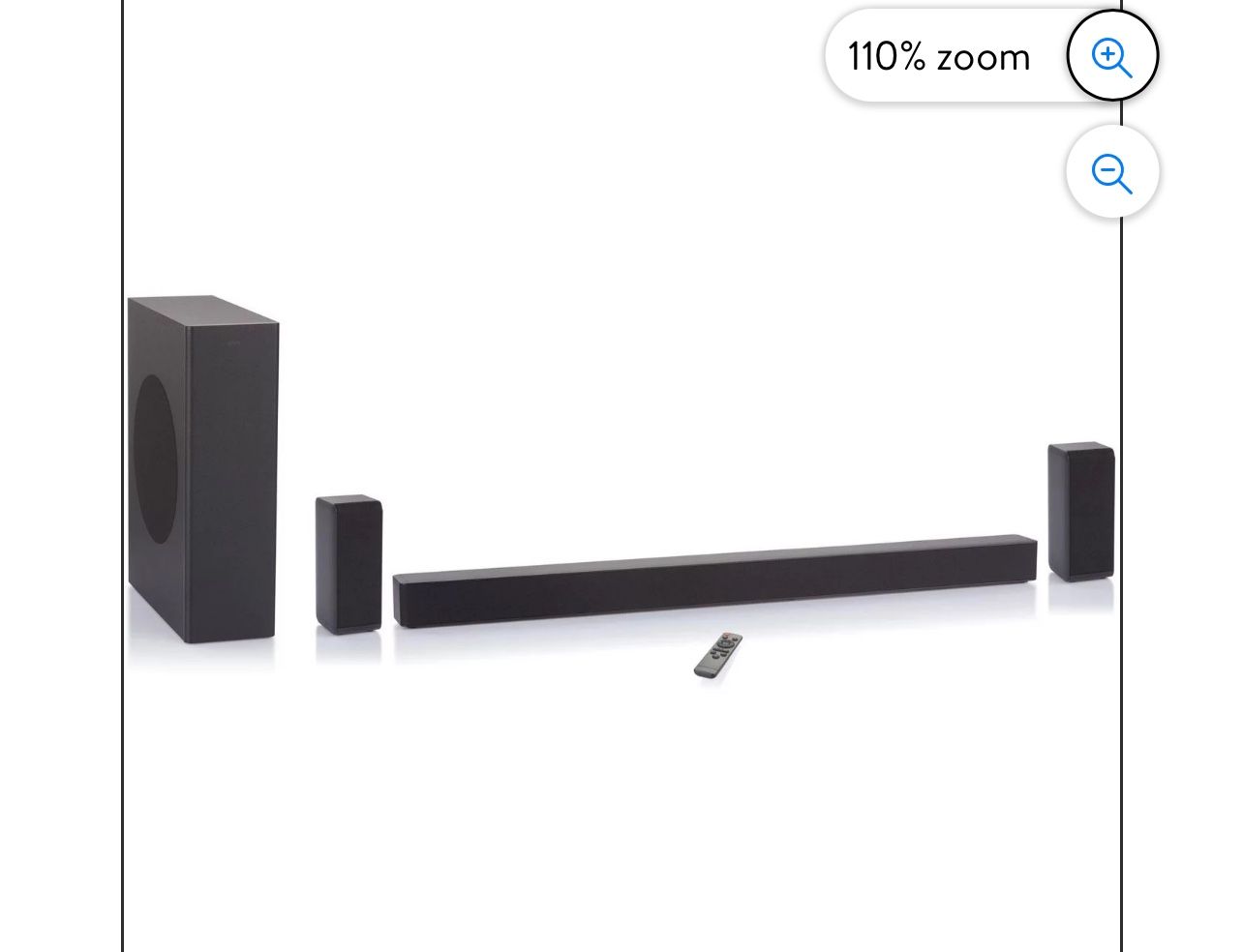 onn. Bluetooth 6-Speaker 37 IN. 5.1 Soundbar with Wireless Subwoofer, Dolby Audio, 700 W