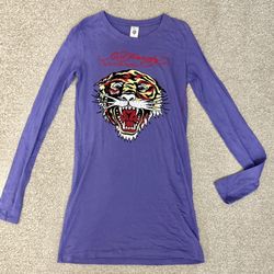 Ed Hardy Women Purple Top, Dress Size M 