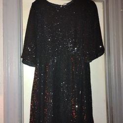 Sequin Black Cocktail Dress