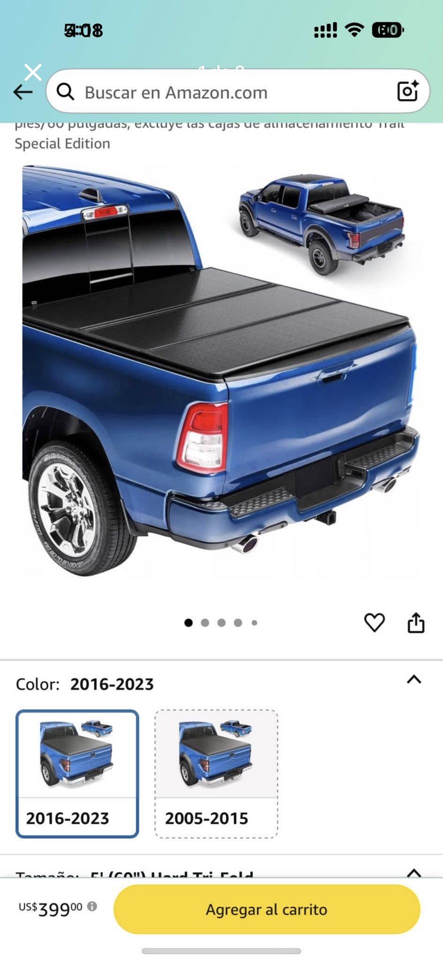 Touner Cover For Toyota Tacoma Short Bed 2016-2023