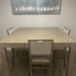 Dining table and chairs