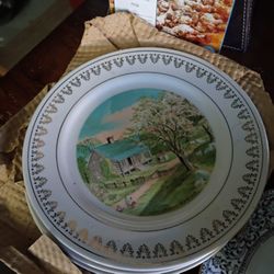 Set Of 3 Courier Priceline Plates