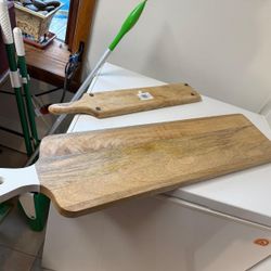 Lot Of 2 Vtg Mango Wood Serving Boards