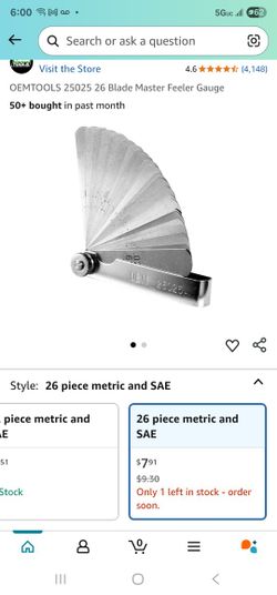 OEMTool 26 Blade Master Feeler Gauge 