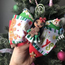 Christmas Hair Bow For Girls