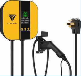 Level 2 EV Charger, 40A 240V Indoor/Outdoor Electric Vehicle Charging Station, NEMA 14-50, 23ft Cable UL Listed Home Electric Car Universal Wall Charg