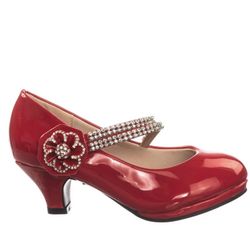New Children Red High heels Size 2 