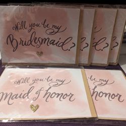 Will You Be My Bridesmaid/Maid Of Honor Greeting Cards (6)