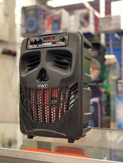 Speaker bluetooth karaoke inalámbrico recargable USB SD card FM radio entrada auxiliar