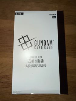 Gundam Starter Deck 03: Zeon's Rush (ST03) sealed display of 6 starter decks