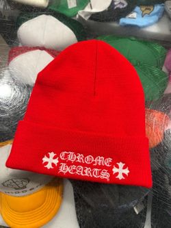 Red Chrome Hearts Beanie