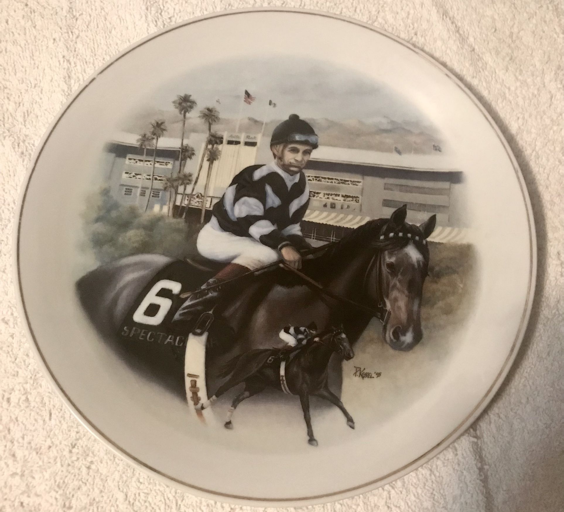 1996 Santa Anita Collector's Plates "Bill Shoemaker" by Patty Kessel