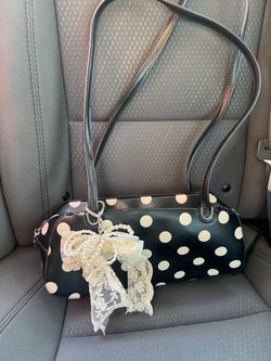 Black Polka Dot Mini Shoulder Bag