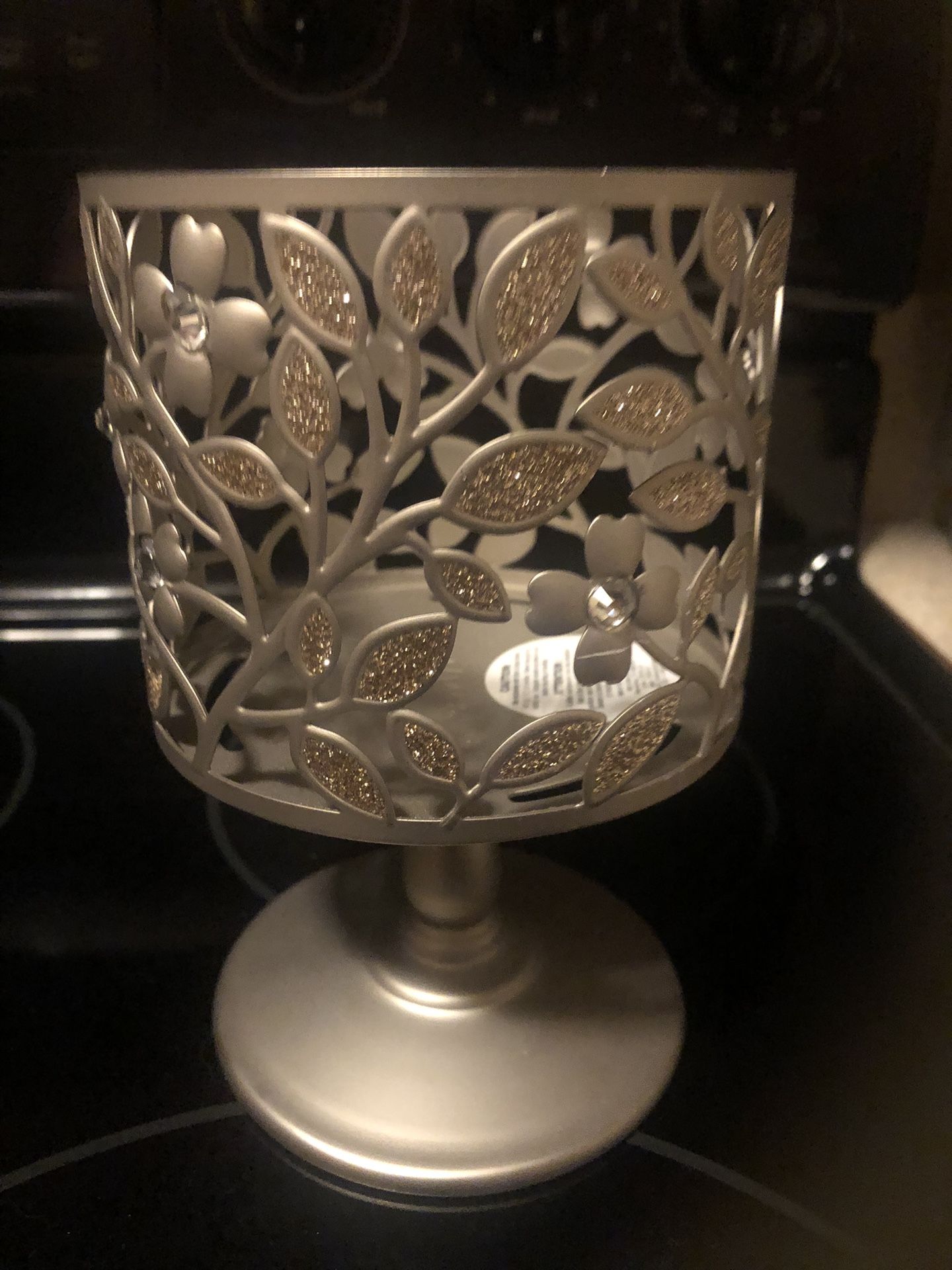 New Metallic Candle Holder With Candle