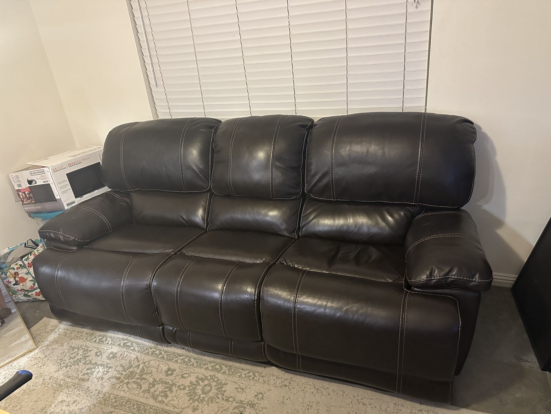 Leather Reclining Couch