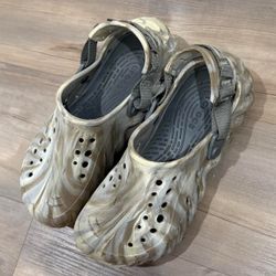 Crocs Echo Clog Marble Gray Size 9 | Comfortable Casual Slip On