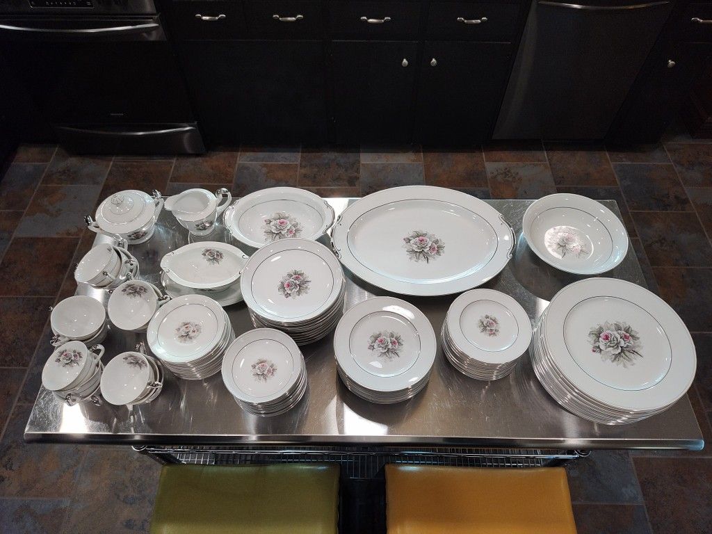 Princess China Japan White Rose 1105 - Dishes