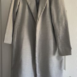 Women’s Long Grey Coat - Large