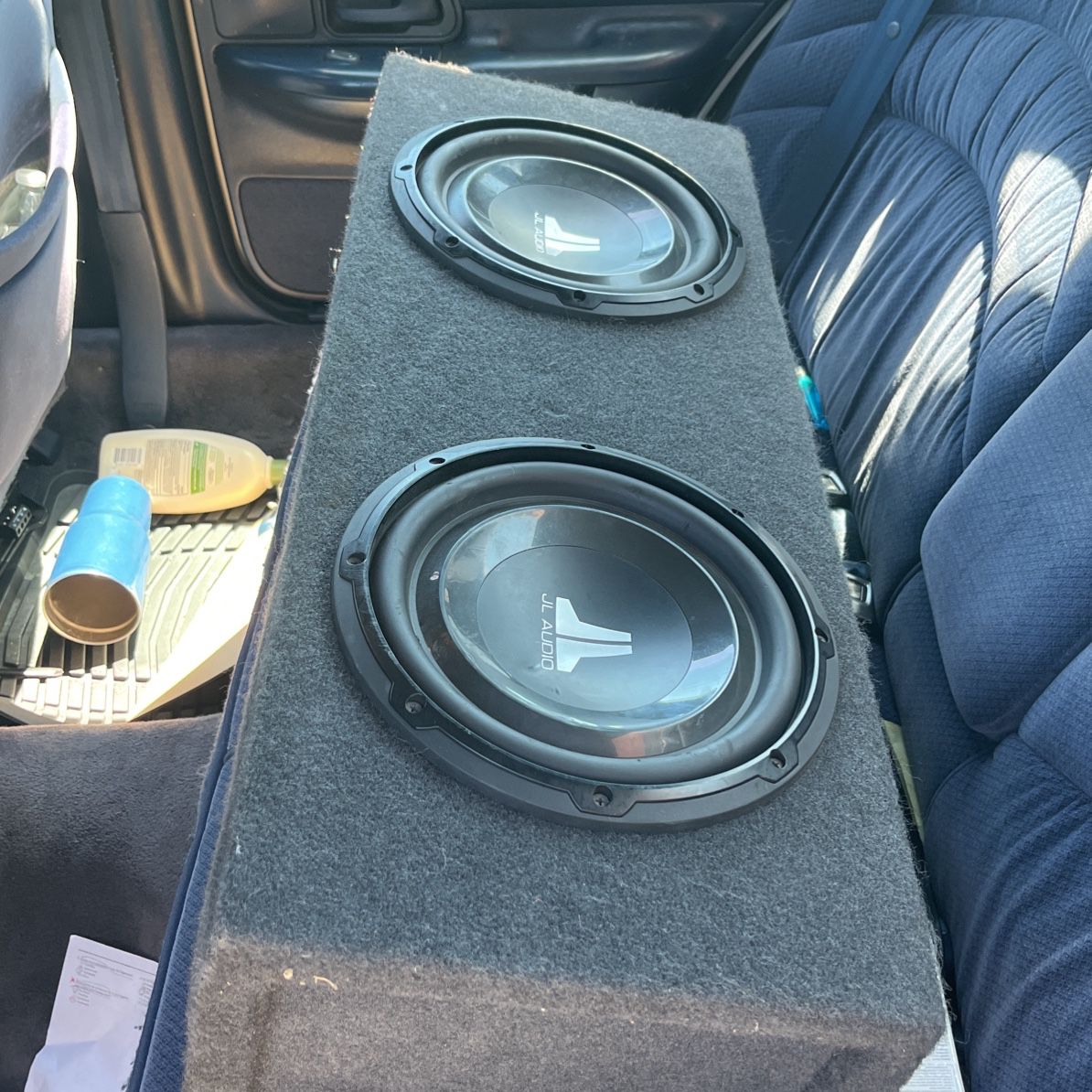 2 10”  Jl audio Subs In a Box With A Jl Audio Amplifier 