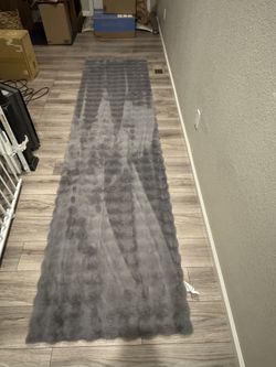 Grey Plush Cloud Washable Rug / Runner 2ft 6” X 10ft