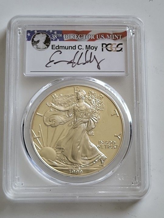 1999 SILVER EAGLE Hand SIGNED