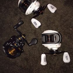 Two Abu Garcia Pro Max Baitcast Reels And A Lews Baitcast Reel Brand New Plus Over 50 Dollars In Lures