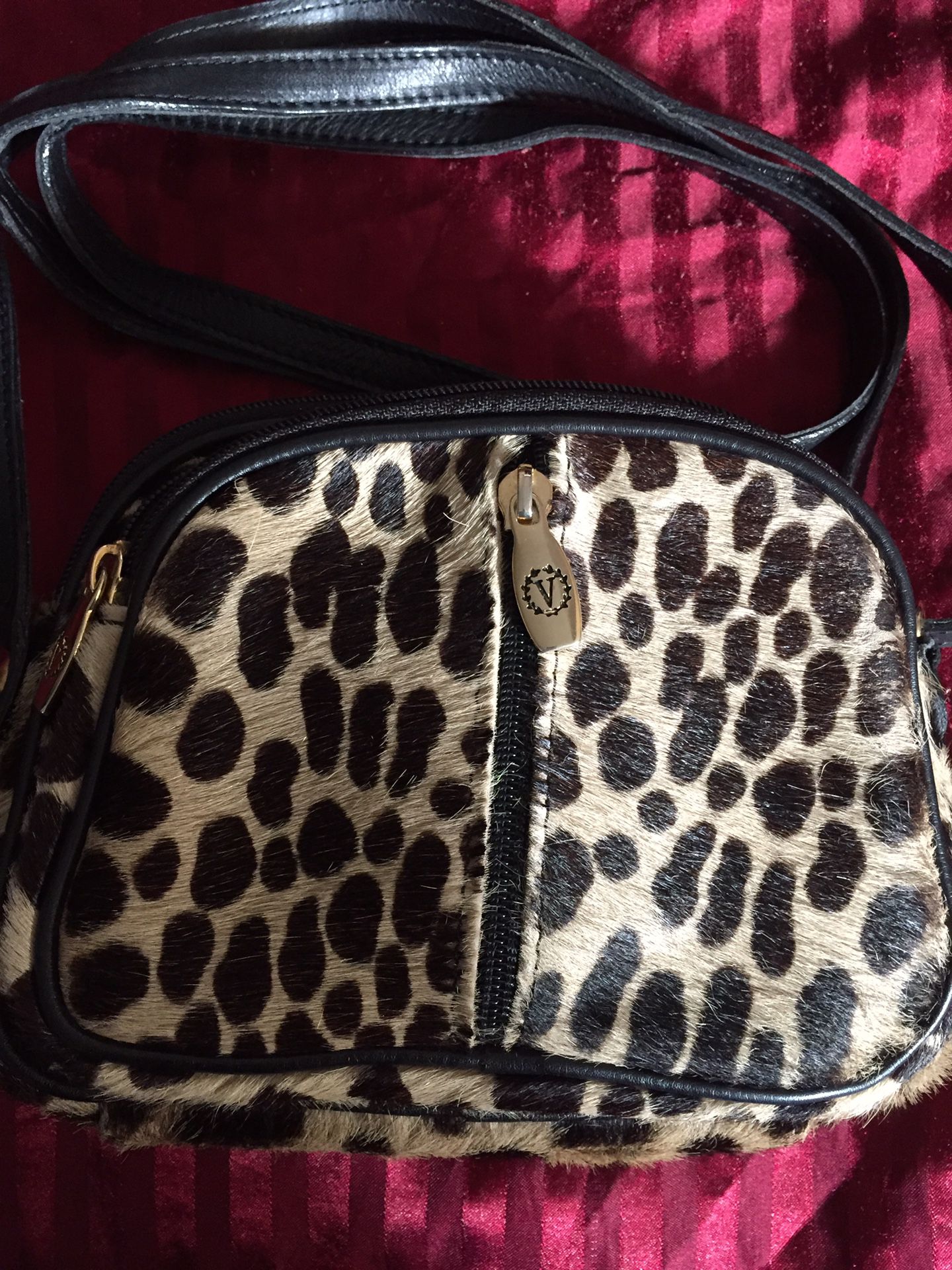 Italien design Valentina crossbody animal print handbag