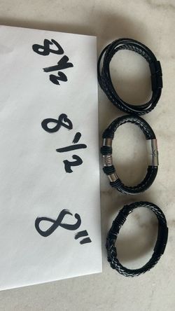 Black Braided  Bracelets Set of 3