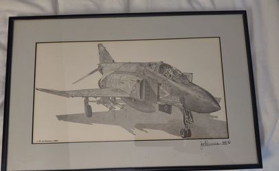 Framed F-4S Fighter Jet Print by Joe Plummer
