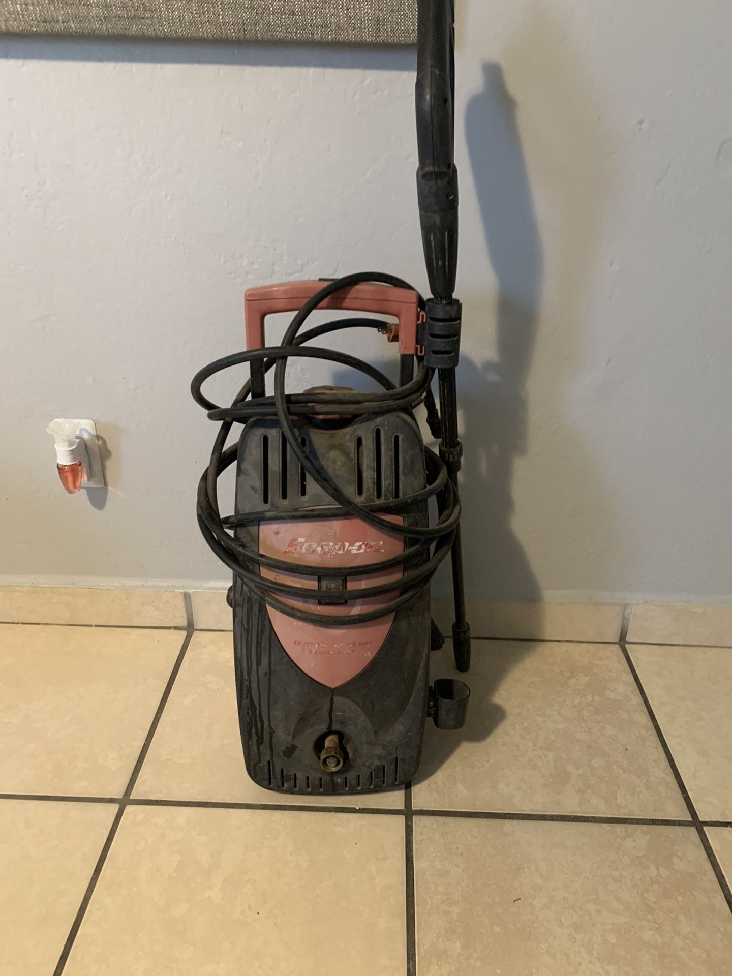 Snap on pressure washer