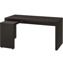Malm black ikea Desk 