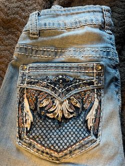 Bootcut rhinestone pants