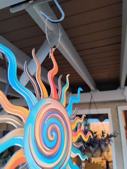Metal Sun with beaded sun catcher